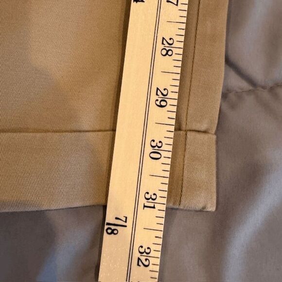 Dockers Odyssey Twill Khaki Trousers Chino Cuffed Pleated Tan Beige Size 36x31 - Picture 11 of 13